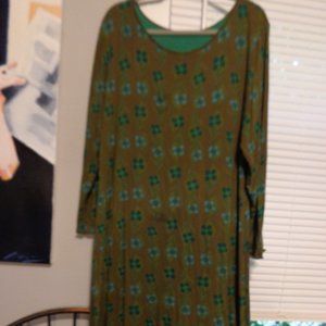 Gudrun Sjoden Green Floral Dress XXL